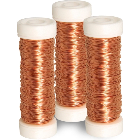 Sieraden maken draad - 3x - koper - 0.3 mm dik - 50 meter snoer - haakdraad -