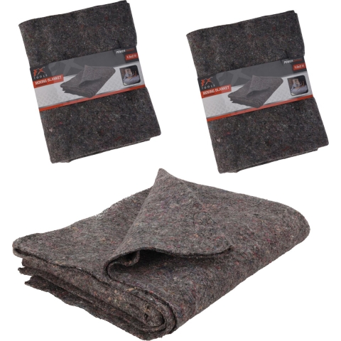 Verhuisdeken/opslagdeken - 5x - gemaakt van vilt - 150 x 200 cm - grijs -