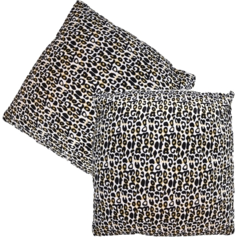 Sierkussen voor binnen - 2x - met cheetah dierenprint - 45 x 45 cm -
