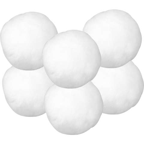 Sneeuwballen - 36x stuks - wit - D7,5 cm - acryl - sneeuwversiering - winter -