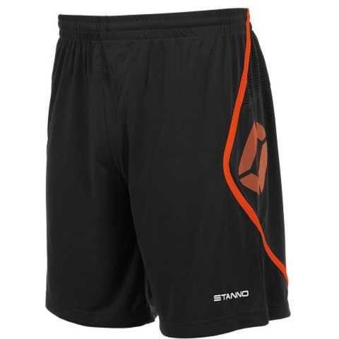 Stanno 420117 Pisa Short - Black-Shocking Orange - L