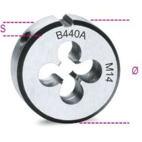 Beta Snijplaten, grove spoed, metrische draad, verchroomd staal 440A 20X2,5 - 004400120