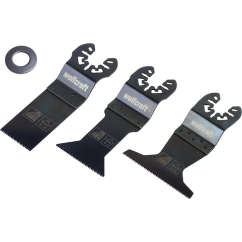 Wolfcraft Vibratiezagenset | Voor de droge montagebouw | "Standaard" | 3-delig | Universele centreerhals | 1 set - 8490000