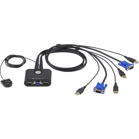 Aten 2-Poorts USB VGA-kabel KVM-switch | 1 stuks - CS22U-AT CS22U-AT