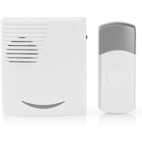 Nedis Draadloze Deurbelset | 80 dB | 100 m | IP44 | 1 stuks - DOORB211WT DOORB211WT