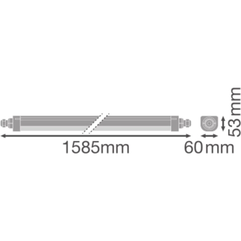 LEDVANCE SWD LED armatuur 150cm 62W 4000K IP65 - 5018264
