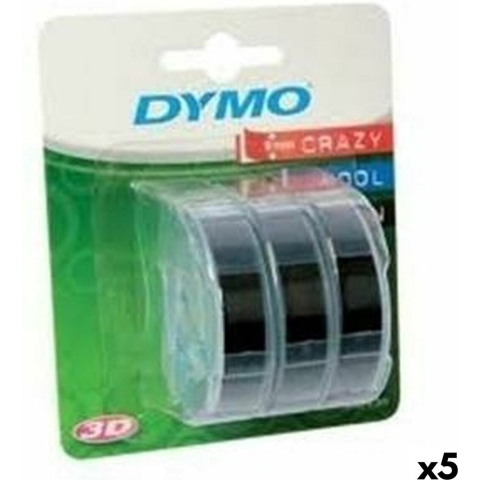Laminated Tape for Labelling Machines Dymo 84773 9 mm x 3 m Black White (5 Units)