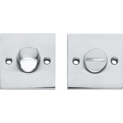 Intersteel | Rozet toilet-/badkamersluiting | Vierkant groot | Chroom Mat