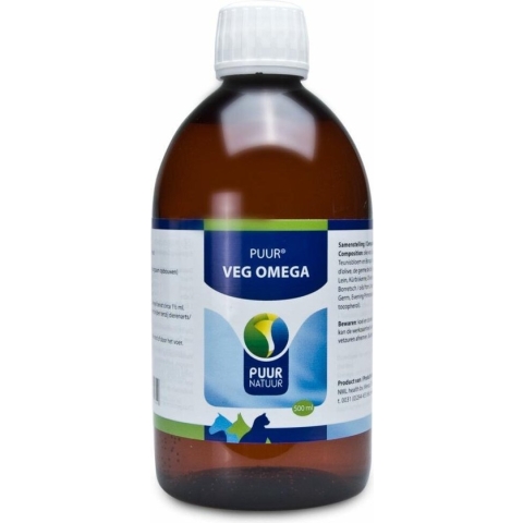 Puur Natuur Huid & Vacht supplement Puur Veg Omega - Transparant - 500 ml