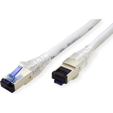 ROLINE patchkabel Cat.6A (Klasse EA) S/FTP (PiMF), massief, LSOH, grijs, 70 m