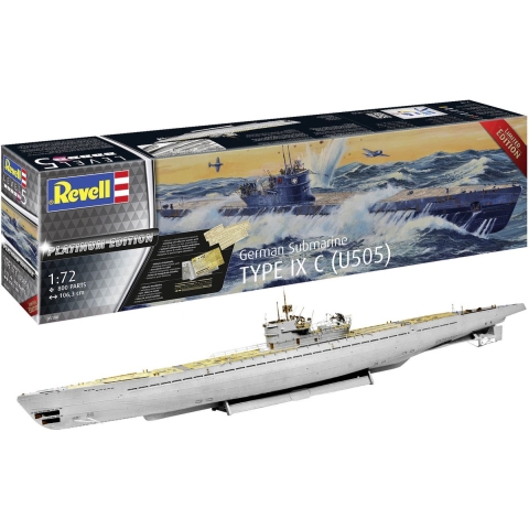 Revell 1/72 German Submarine Type IX C(U505) Platinum Edition