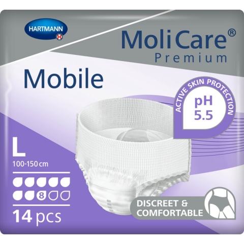 Molicare Premium Mobile 8 Druppels Large 2015 ml Absorptie 14 stuks