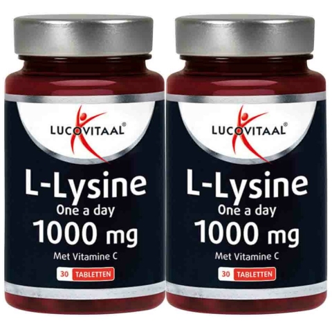 Gratis Verzending: 2x Lucovitaal L-Lysine 1000mg One a Day 30 tabletten
