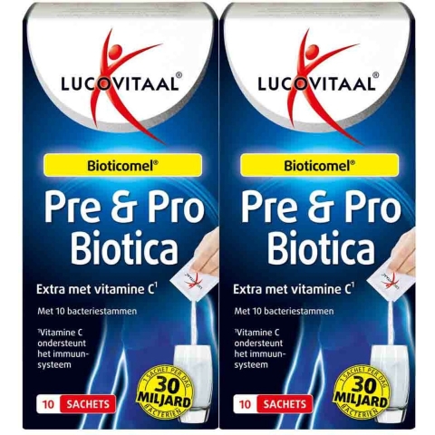 Gratis Verzending: 2x Lucovitaal Pre&Probiotica 10 sachets