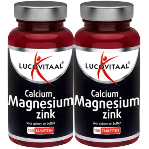 Gratis Verzending: 2x Lucovitaal Calcium Magnesium Zink 100 tabletten
