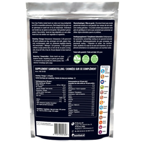 Gratis Verzending: 2x Lucovitaal Premium Soja Proteïne Puur 500 gr