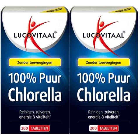 Gratis Verzending: 2x Lucovitaal Chlorella Puur 200 tabletten