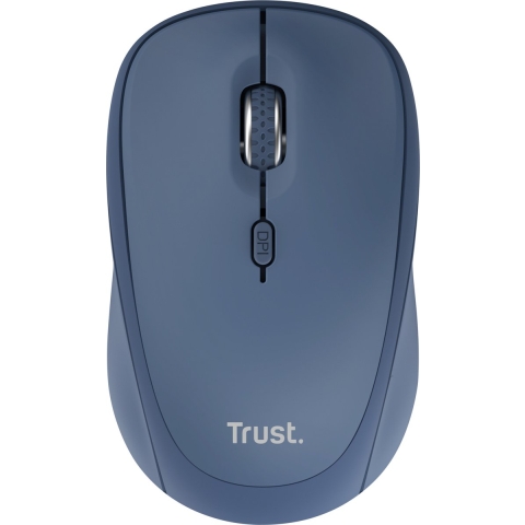 Trust YVI+ MULTI-DEVICE WIRELESS MOUSE BLUE Muis Draadloos, Bluetooth, USB Blauw