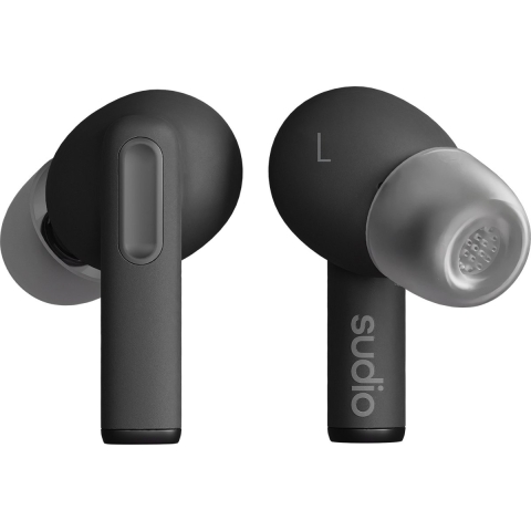 Sudio A1 Pro In Ear headset Bluetooth Stereo Zwart Noise Cancelling Headset, Oplaadbox, Touchbesturing