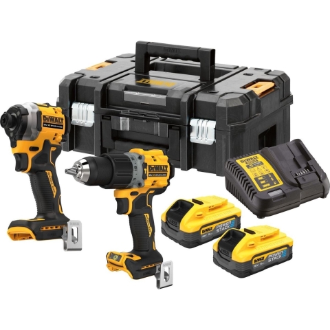 DeWALT DCK2050H2T 18V Li-ion Accu Klopboor-/schroefmachine (DCD805N)&Slagschroevendraaier (DCF850N) Combiset (2x 5.0Ah Accu) In TSTAK