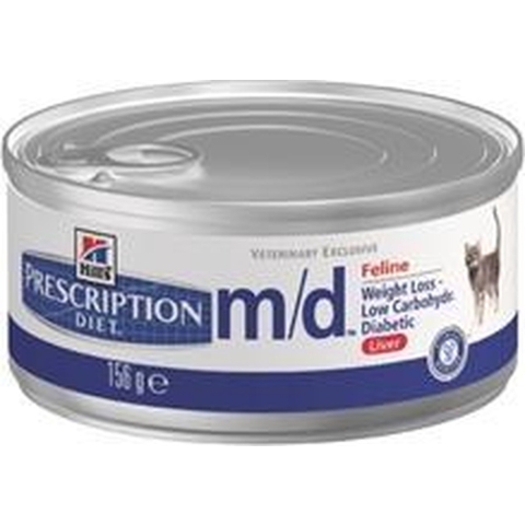 Hill&apos;s Prescription Diet M/D Diabetes Care nat kattenvoer blik 2 trays (48 x 156 g)