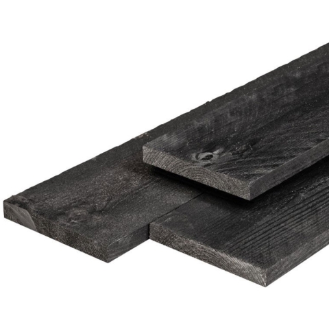 Plank douglas zwart geimpregneerd 1,6x14,0x400 cm Tuindeco - Tuindeco