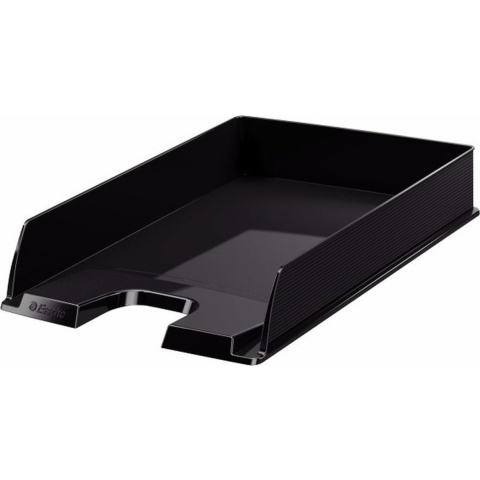 Esselte Brievenbakje/postvakje - 3x - zwart - A4 formaat - stapelbaar - bureau oprganizer -