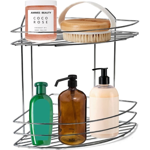 Doucherekje - hoek-model - 2-laags - H30 cm - RVS -