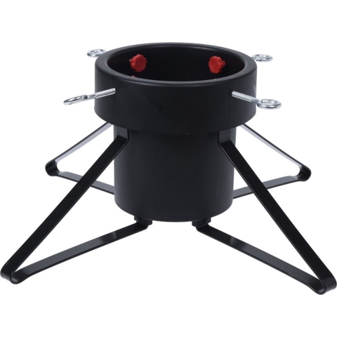 Kerstboomstandaard - zwart - 46 x 18 cm - metaal/kunststof - voor kerstboom tot 200 cm -