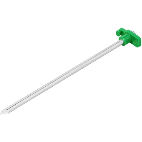 18x stuks grondpennen/tentharingen metaal met kunststof haak 25 cm -