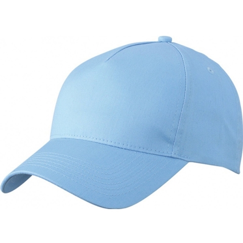 10x stuks 5-panel baseball petjes /caps in de kleur lichtblauw -
