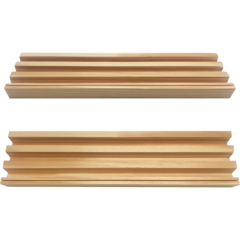 8x Speelkaarten / dominostenen houder - hout - 26 x 6 x 1,5 cm -