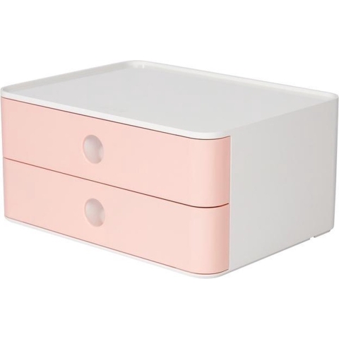 HAN HA-1120-86 Smart-box Allison Met 2 Lades Flamingo Roze, Stapelbaar