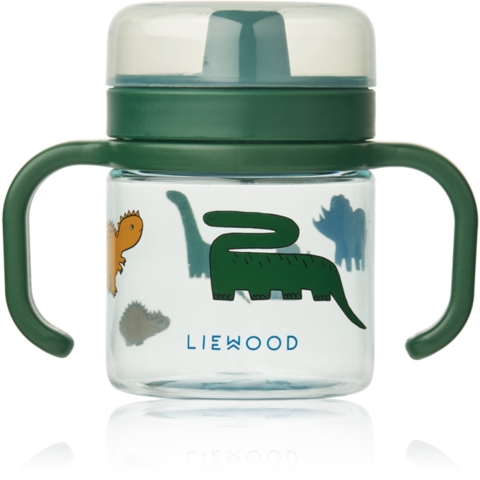 Liewood Drinkoefenbeker - 280 ml - Dinosaurs/Mist - Liewood - OneSize - Beker