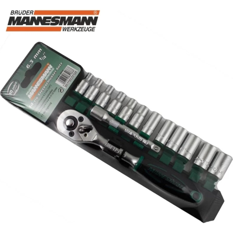 Brüder Mannesmann Dopsleutelset 14 dlg 1/4" (Hobby) - 29114