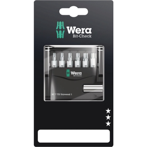 Wera Bit-Check 7 TX Universal 1 SB, 7 -delig - 1 stuk(s) - 05073404001