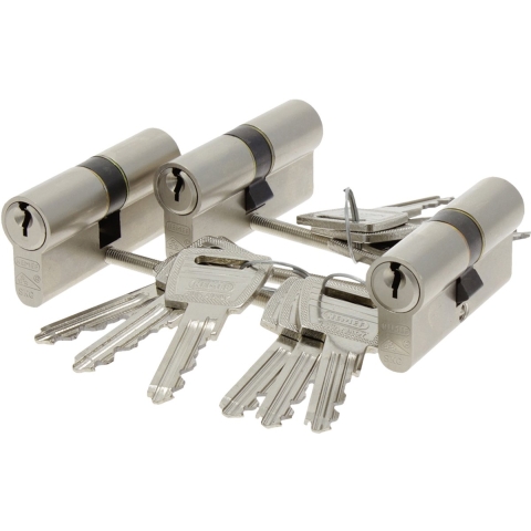 Nemef Veiligheidscilinder 132/9 | 2 sleutels | per 3 | gelijksluitend | blister | 61 mm - 9013209296