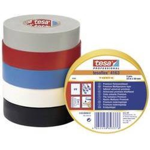 Tesa Isolatietape | zwart | lengte 33 m | breedte 30 mm wiel | 5 stuks - 04163-00007-02 04163-00007-02