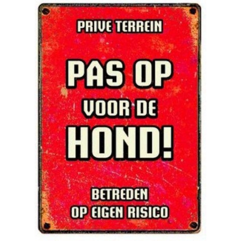 Plenty gifts waakbord blik pas op voor de hond - Default Title