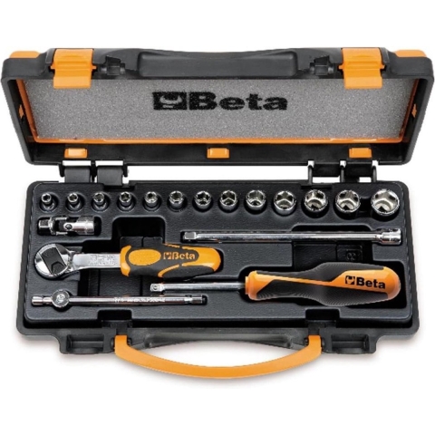 Beta Doppendoos met 13 zeskant dopsleutels en 5 toebehoren 900/C13-5 - 009000953