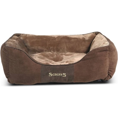 Scruffs Chester Box Bed - Hondenmand Stevig - Anti-Slip - Wasbaar - Bruin - L - 75 x 60 cm