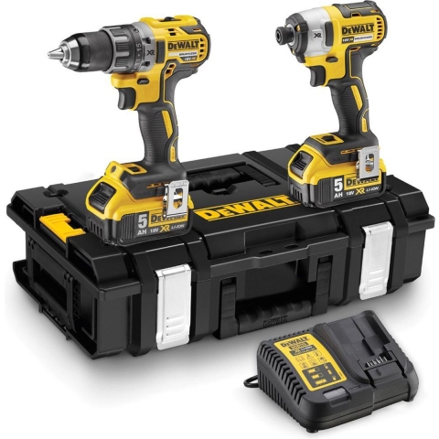 DeWALT DCK266P2 Accu Combiset Klop-/Schroefboormachine DCD796 + Slagschroevendraaier DCF887 18V 5.0Ah XR Li-ion