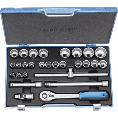 Gedore 2682877 2682877 Dopsleutelset Metrisch 1/2 (12.5 mm) 28-delig