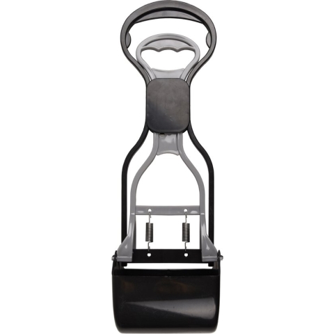 Flamingo Poepschep - Easy Scoop - Zwart & Grijs - M - 12x10x36,5cm