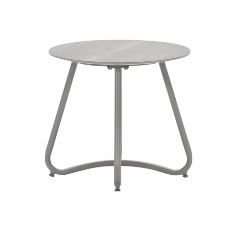 Vento Bijzettafel Taupe dia. 45xH41 cm - Garden impressions