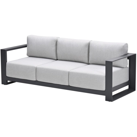 Levanto 3-zits Loungebank Carbon Black - Garden impressions
