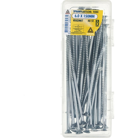 Sp.pl.schr.torx 6,0x150mm vz 40st - Deltafix