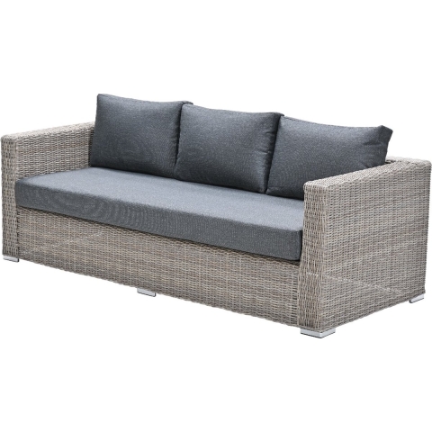 Tennessee 3-zits bank L225 cm vintage willow/antraciet texfiber - Garden impressions
