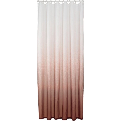 Sealskin Blend - Douchegordijn 180x200 cm - Polyester - Donkerroze / Wit