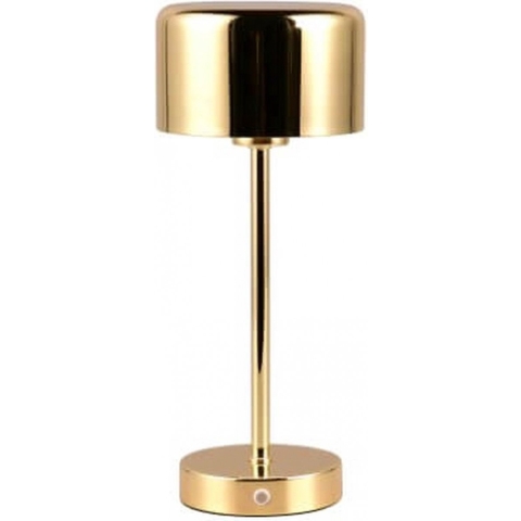 REALITY JEFF Tafellamp messing gepolijst - incl. 1x SMD 1.5W - Touch functie - Oplaadbaar - Dimbaar